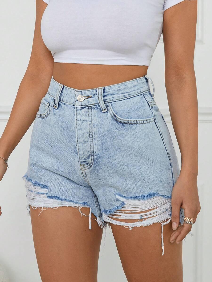 SPODENKI JEANS WYSOKI STAN
