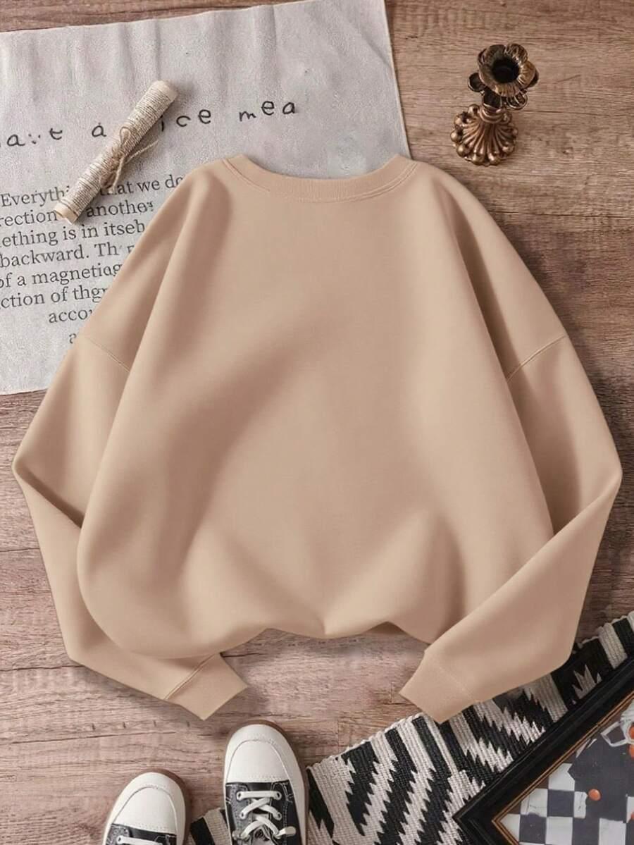 BEŻOWA BLUZA BASIC 