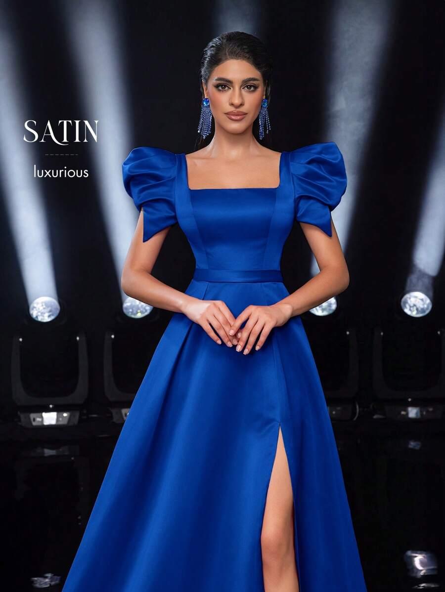 NIEBIESKA MAXI SUKIENKA
