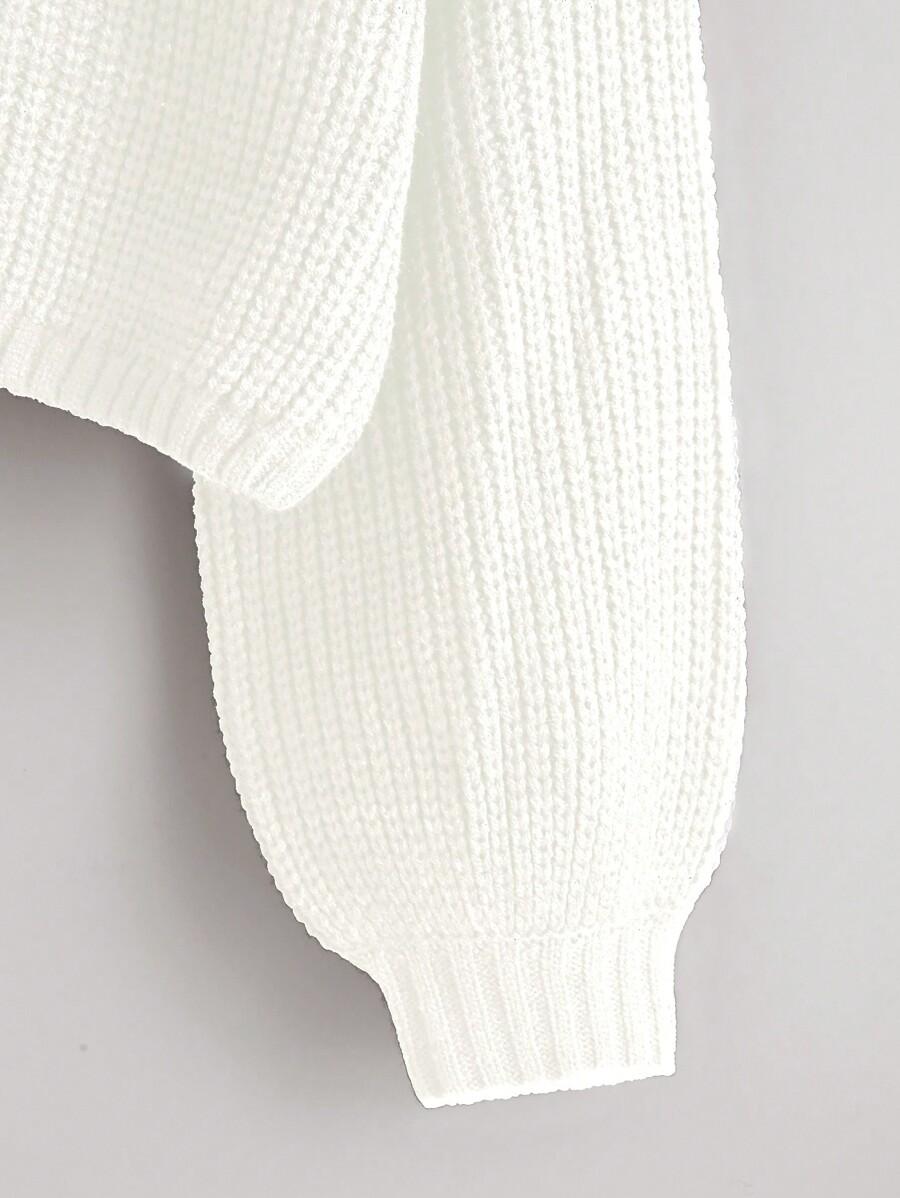 kremowy KRÓTKI SWETER