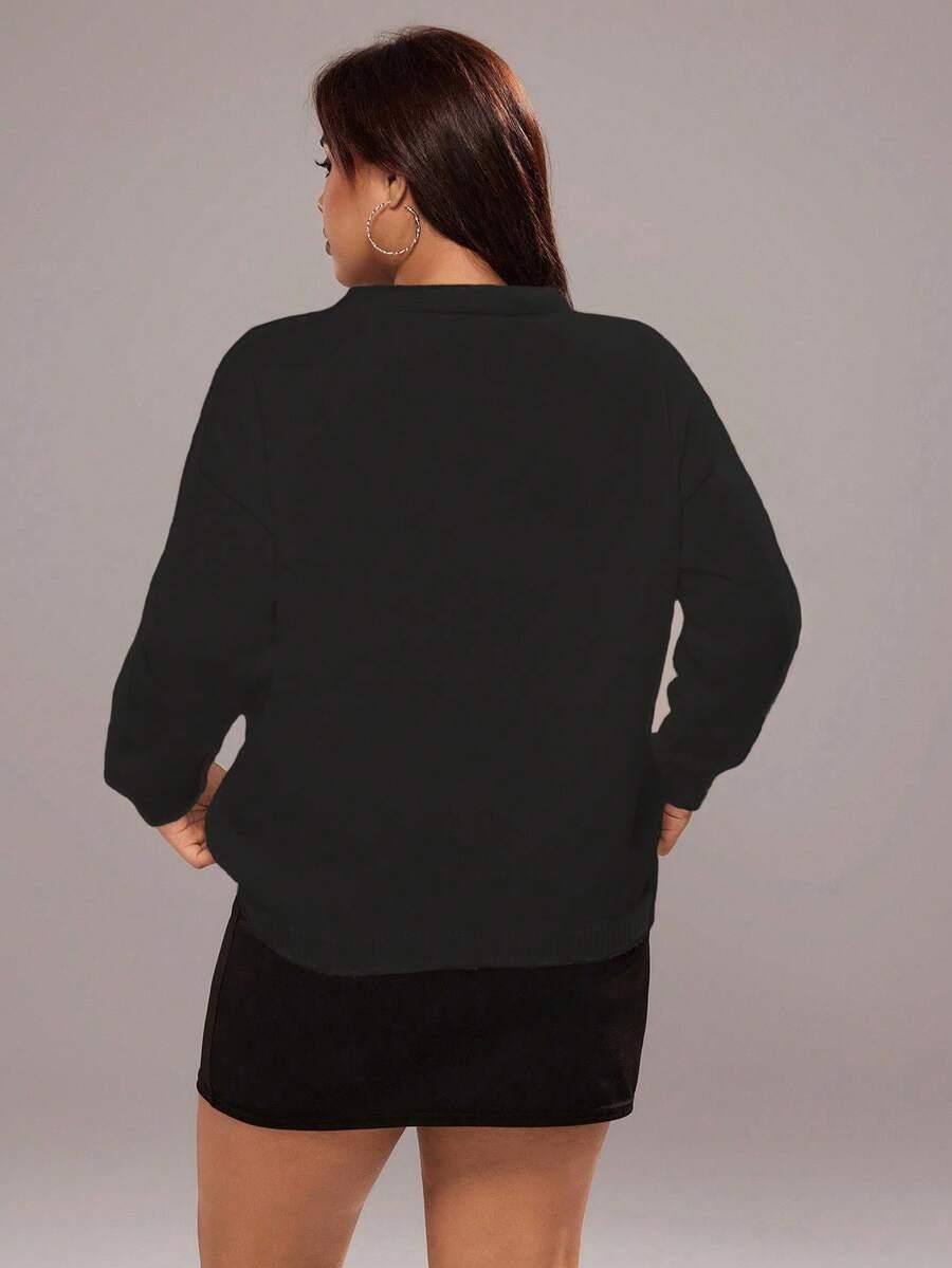 CZARNY ROZPINANY SWETER 