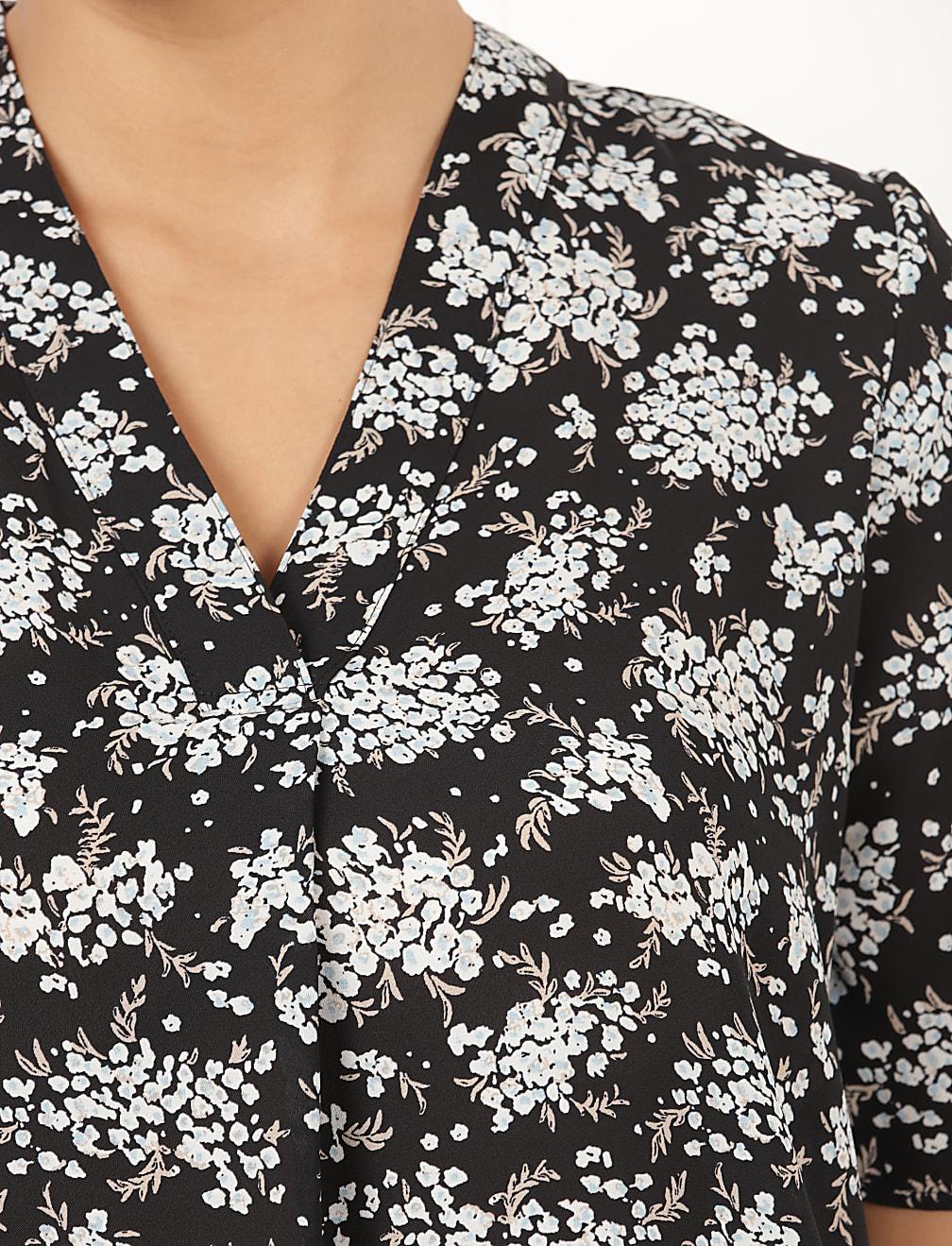top v-neck print T43-3616X-Y4