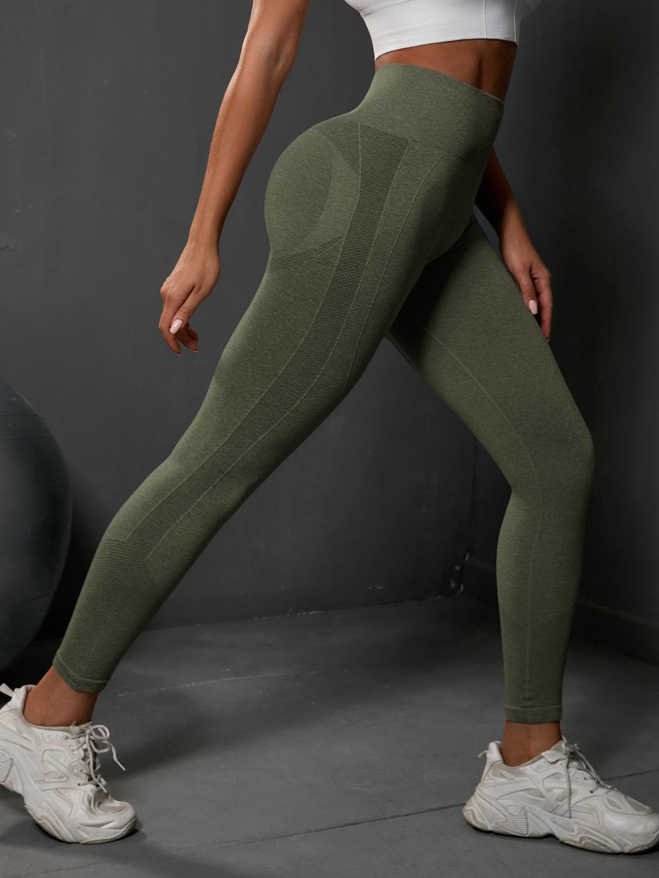 ZIELONE LEGGINSY WYSOKI STAN