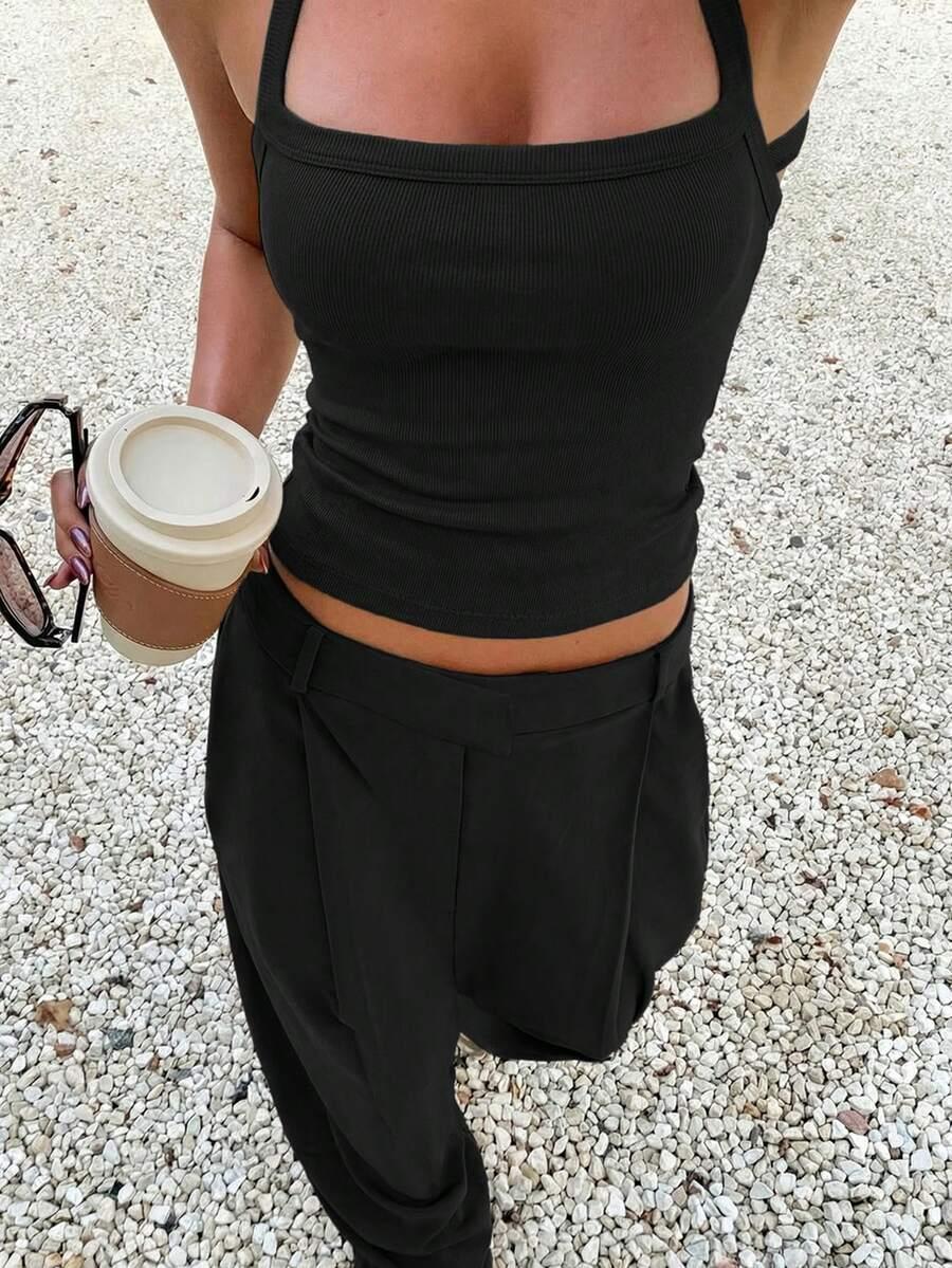 CZARNE SPODNIE CASUAL
