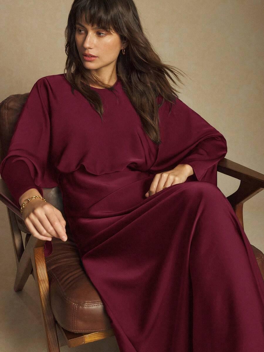 czerwona maxi sukienka