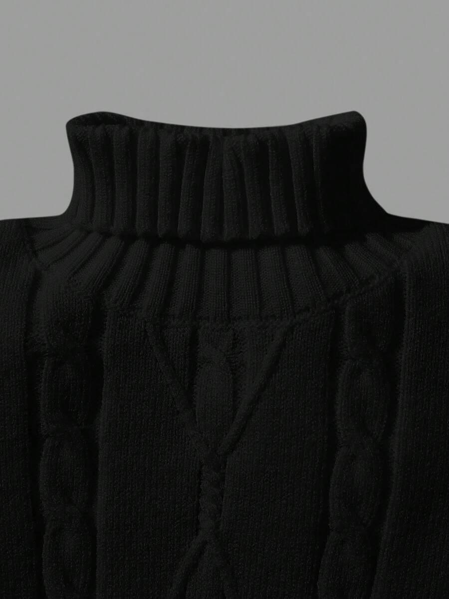 czarny sweter golf