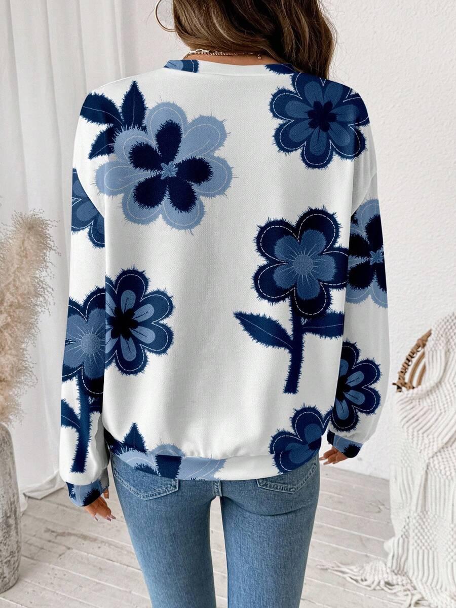bluza wzór kwiaty