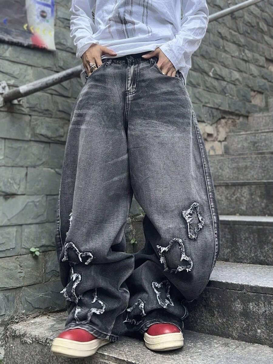 szare spodnie jeans