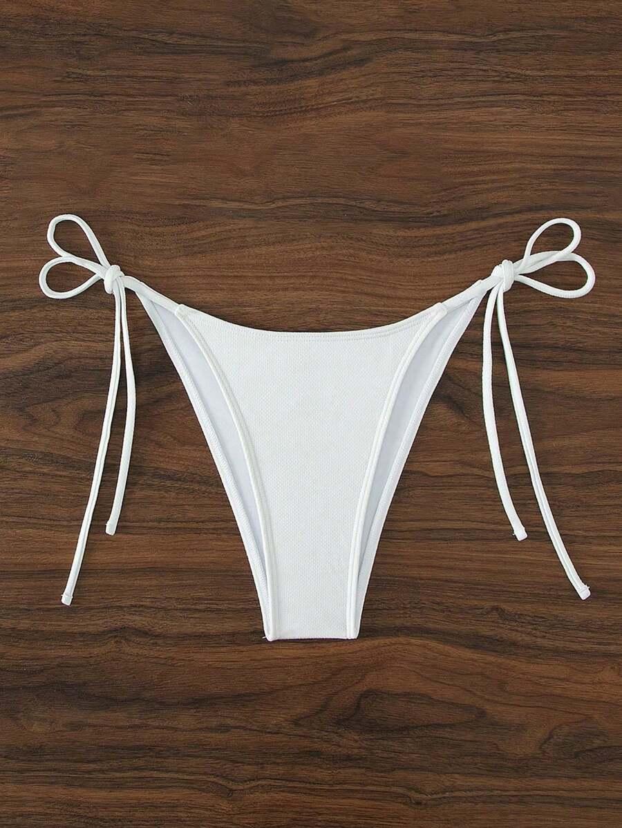 biały dół od bikini