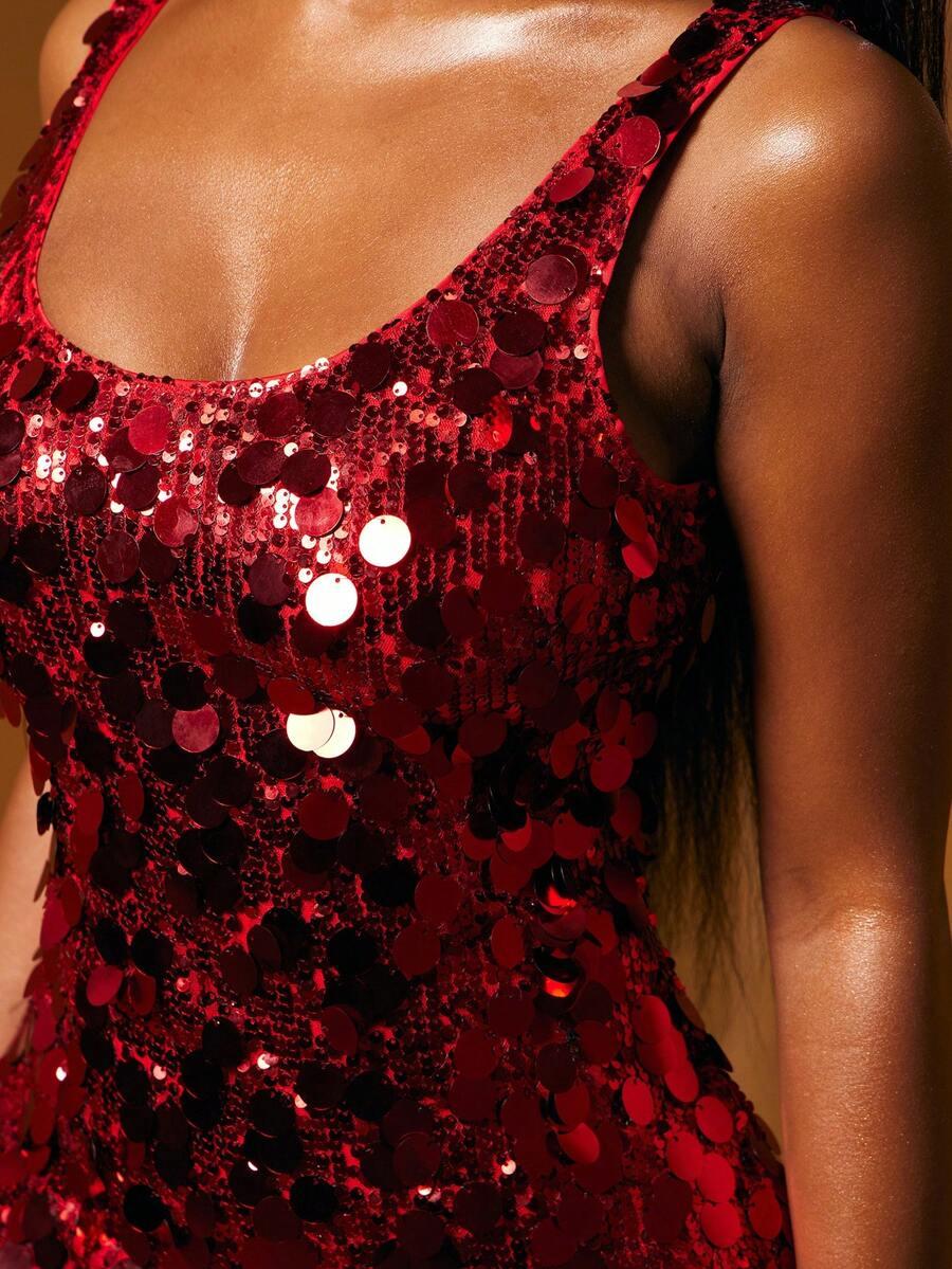CZERWONA MINI SUKIENKA