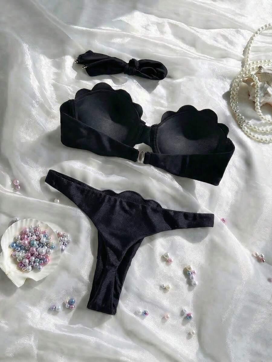 czarny dół od bikini 