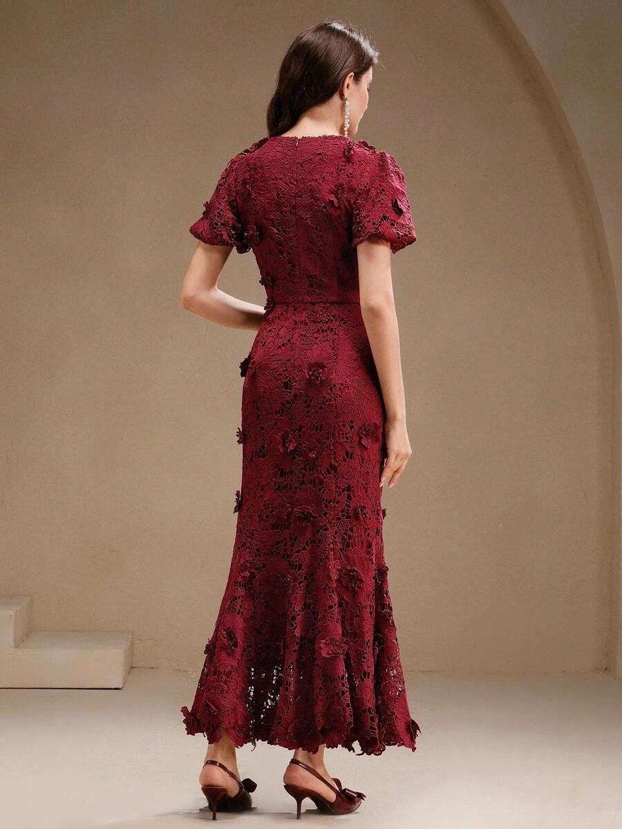 ELEGANCKA MAXI SUKIENKA Z HAFTEM 