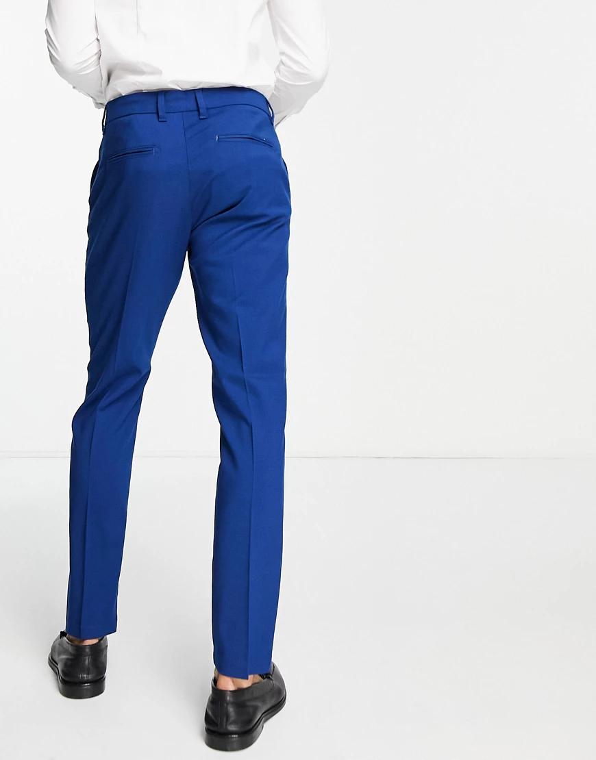 eleganckie spodnie slim fit indygo