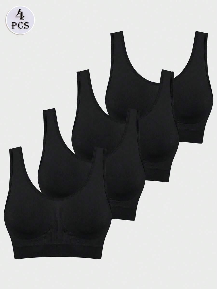 czarny biustonosz 4-pack