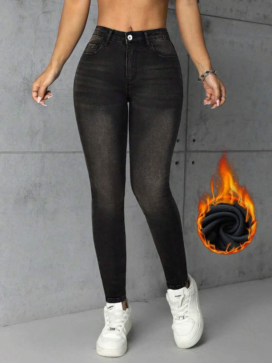 CZARNE SPODNIE JEANS RURKI