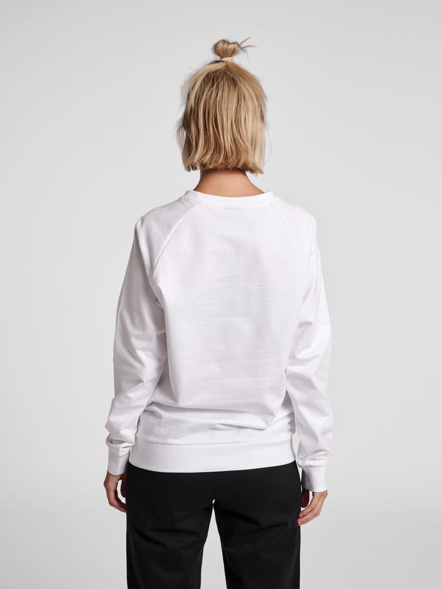 biała bluza bez kaptura logo