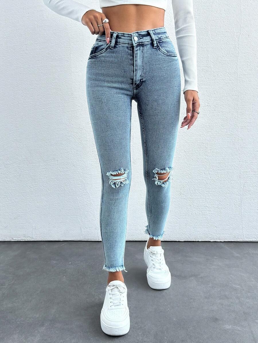 NIEBIESKIE SPODNIE JEANS 