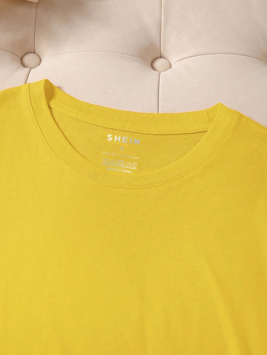 ŻÓŁTY T-SHIRT BASIC 
