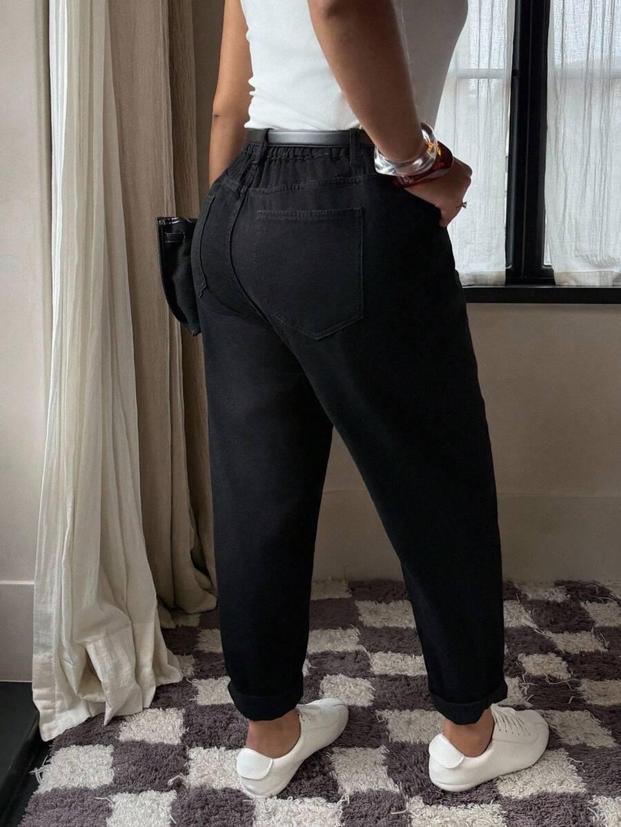 czarne spodnie jeans