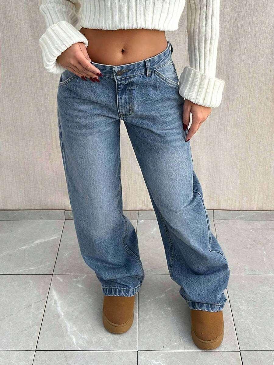 NIEBIESKIE SPODNIE JEANS