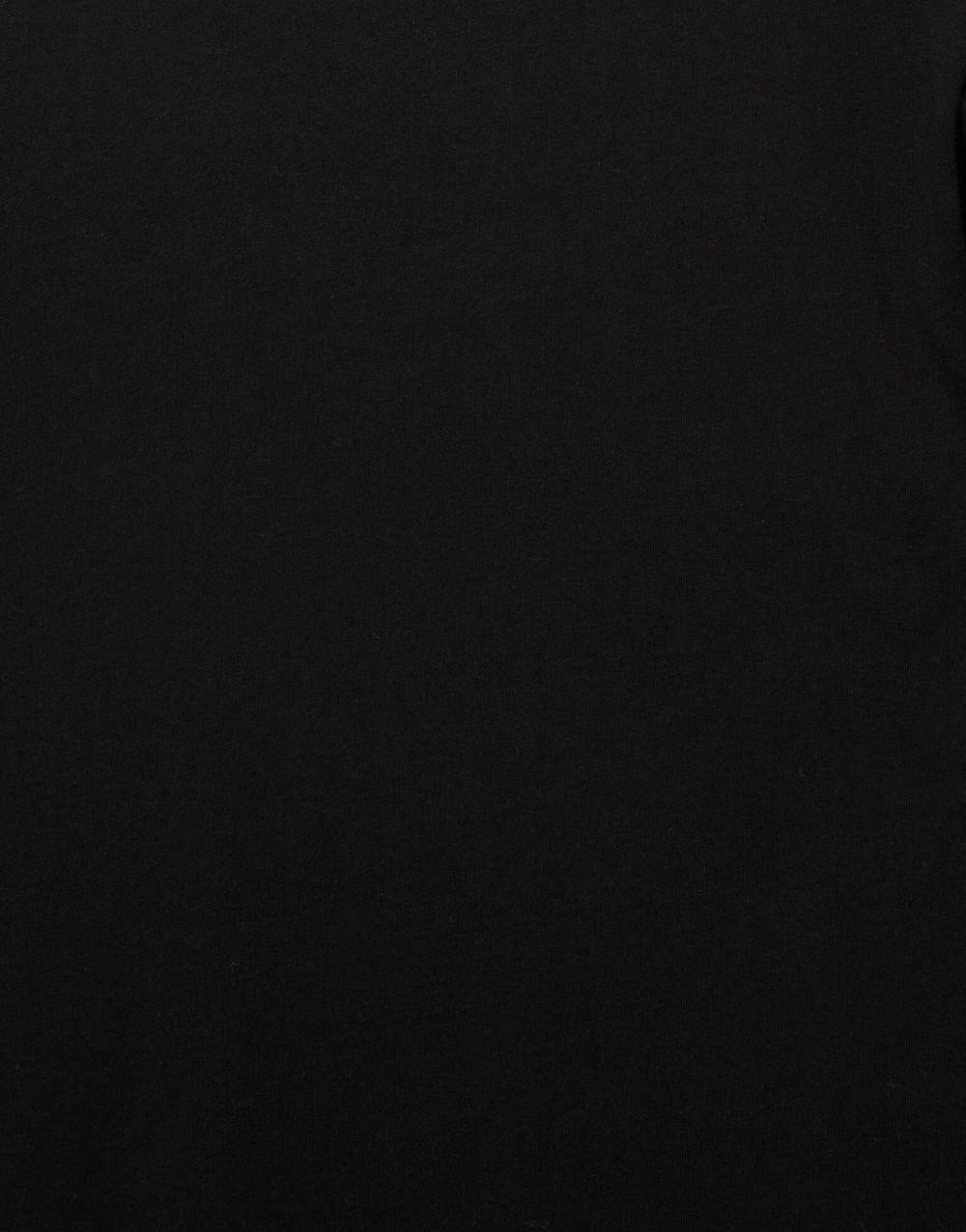 CZARNY T-SHIRT OKRĄGŁY DEKOLT