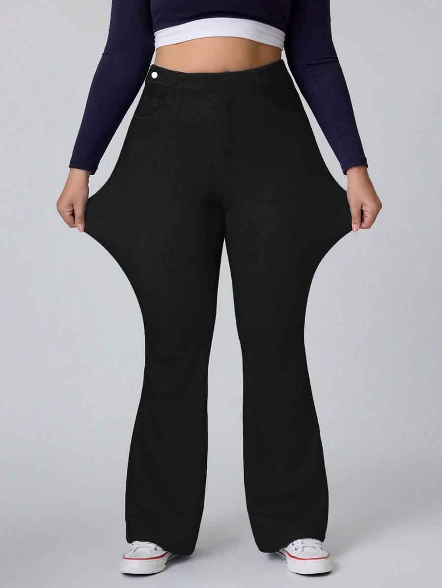CZARNE SPODNIE JEANS