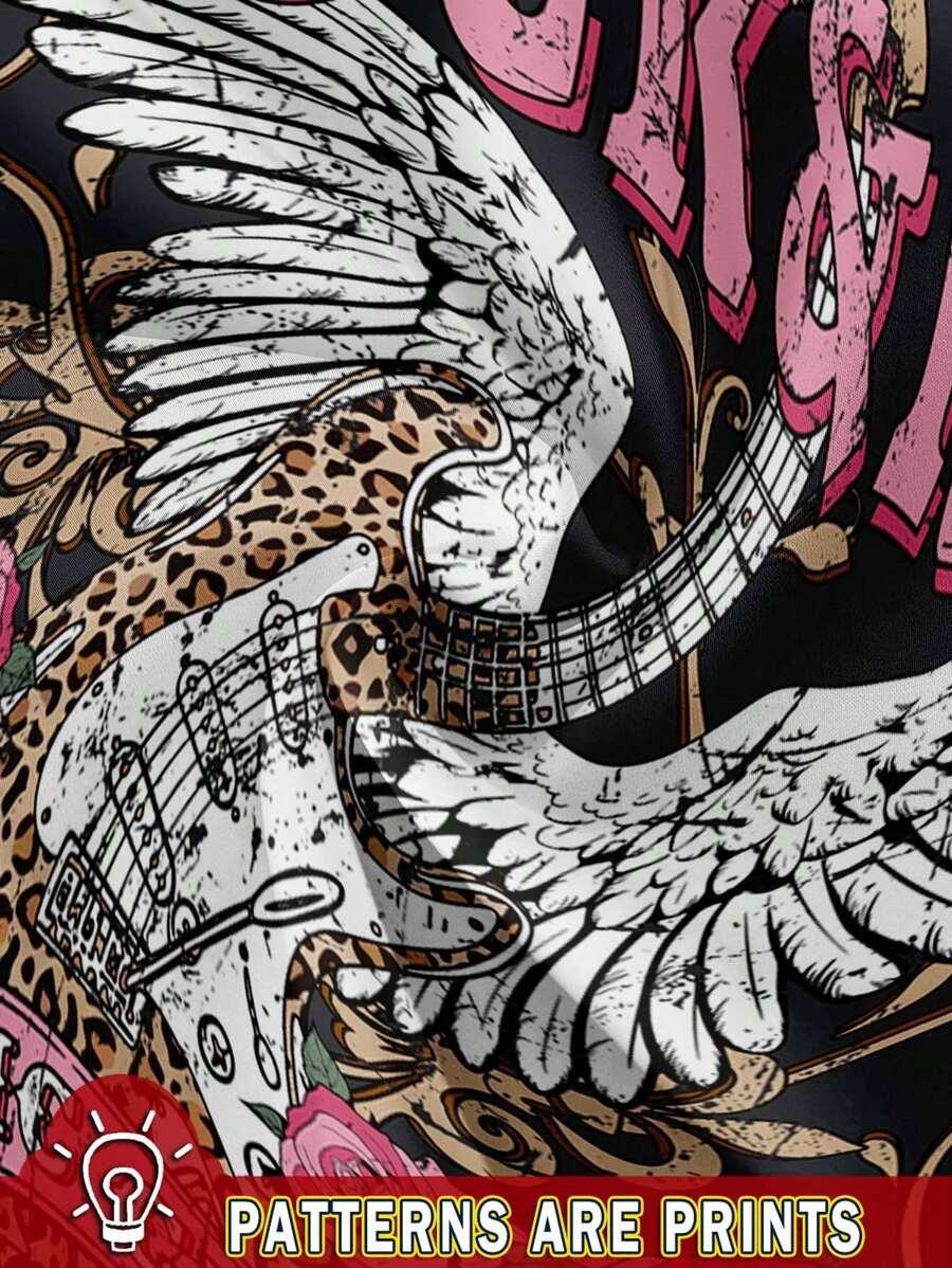 CZARNY TOP PRINT