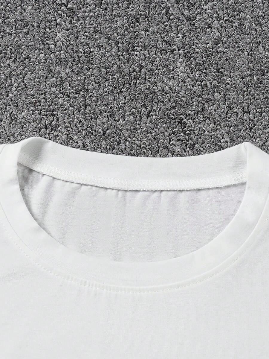 biały t-shirt print
