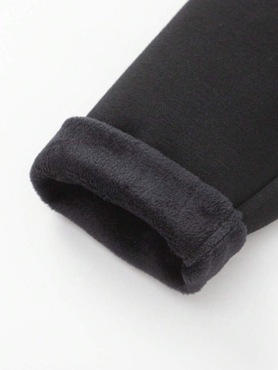 CZARNE OCIEPLANE LEGGINSY