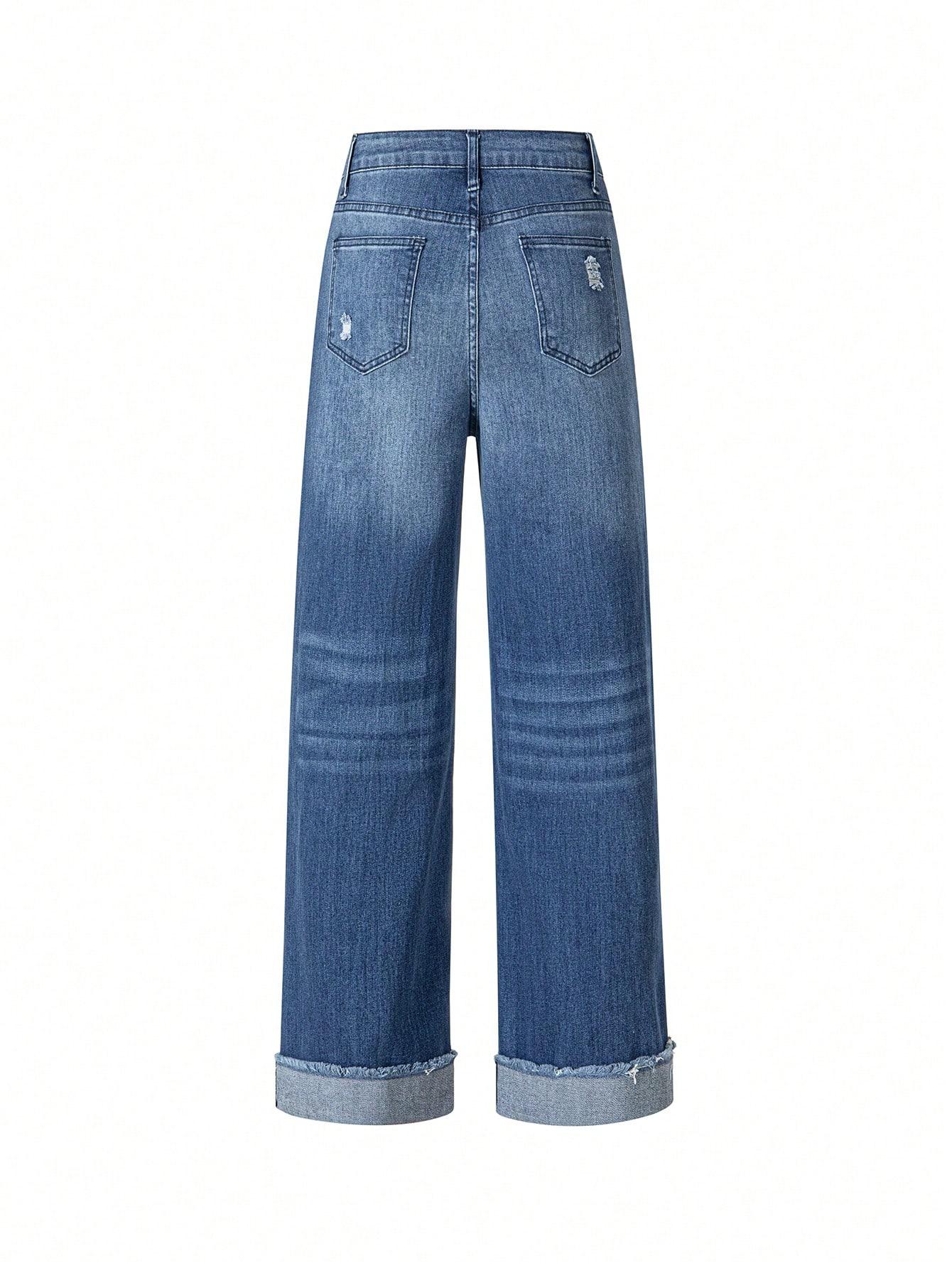 niebieskie spodnie jeans 
