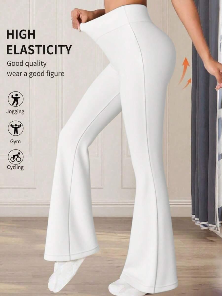 BIAŁE LEGGINSY DZWONY