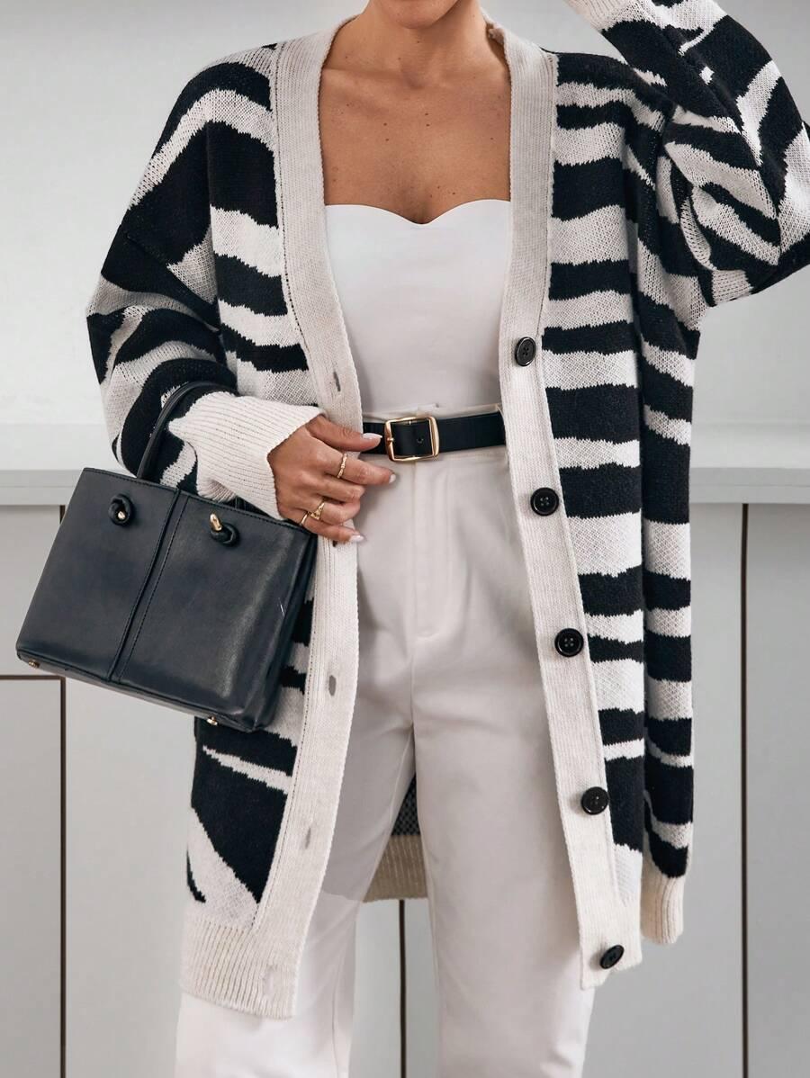 SWETER KARDIGAN ANIMAL PRINT