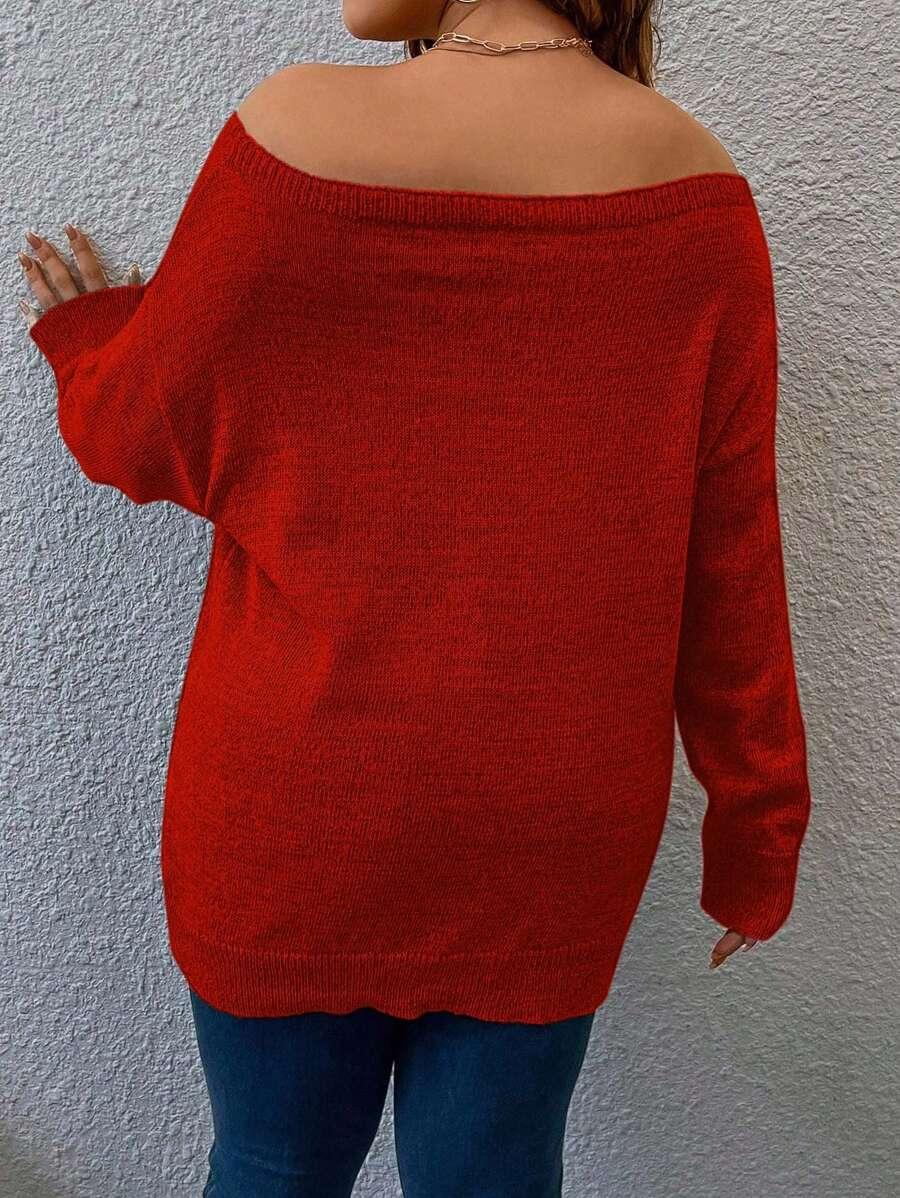 SWETER Z ODKRYTYMI RAMIONAMI 