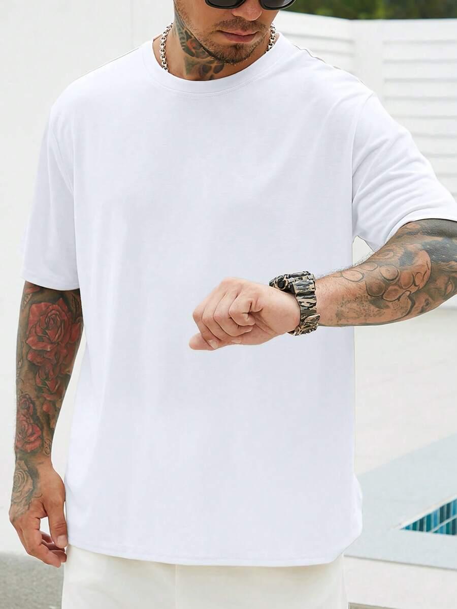biały t-shirt z krótkim rękawem