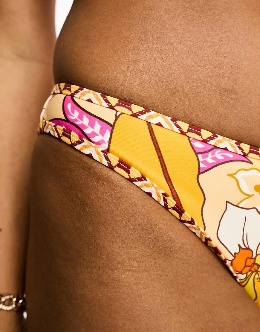 DÓŁ OD BIKINI PRINT MOTYW ROŚLINNY