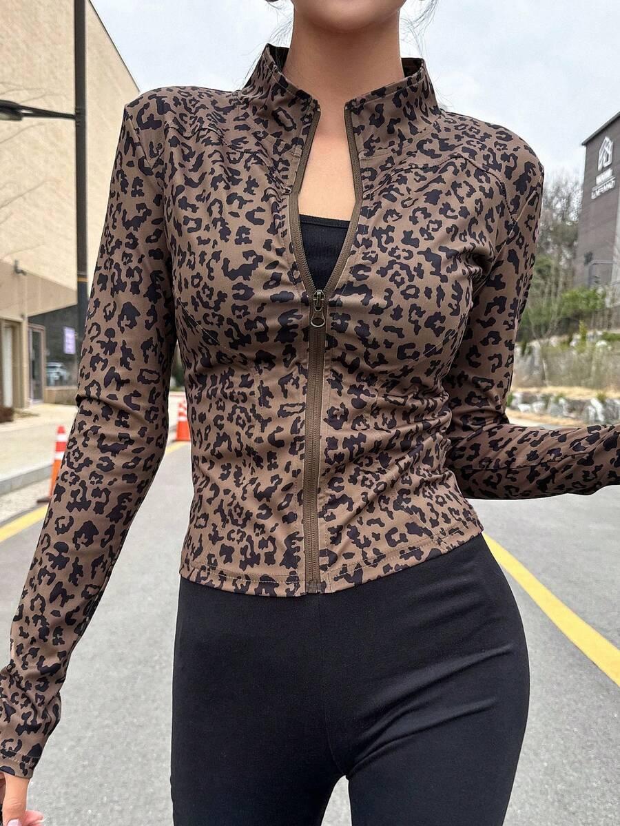 rozpinana bluza animal print 