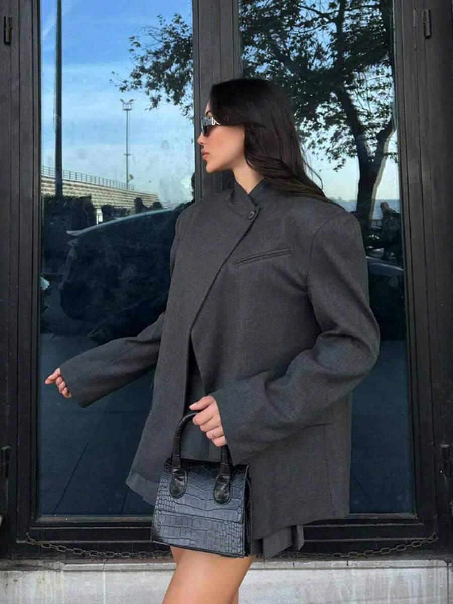 szara kurtka casual