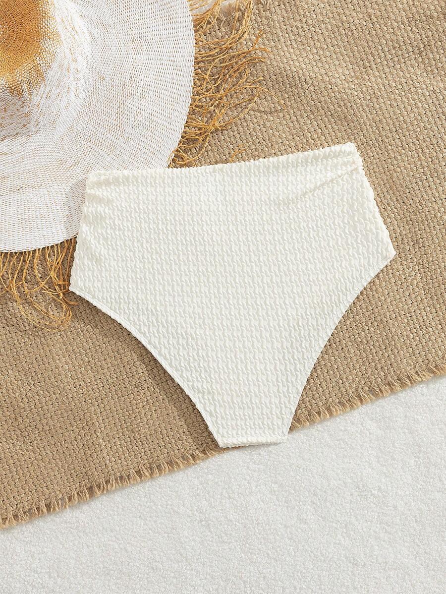 KREMOWY DÓŁ OD BIKINI WYSOKI STAN