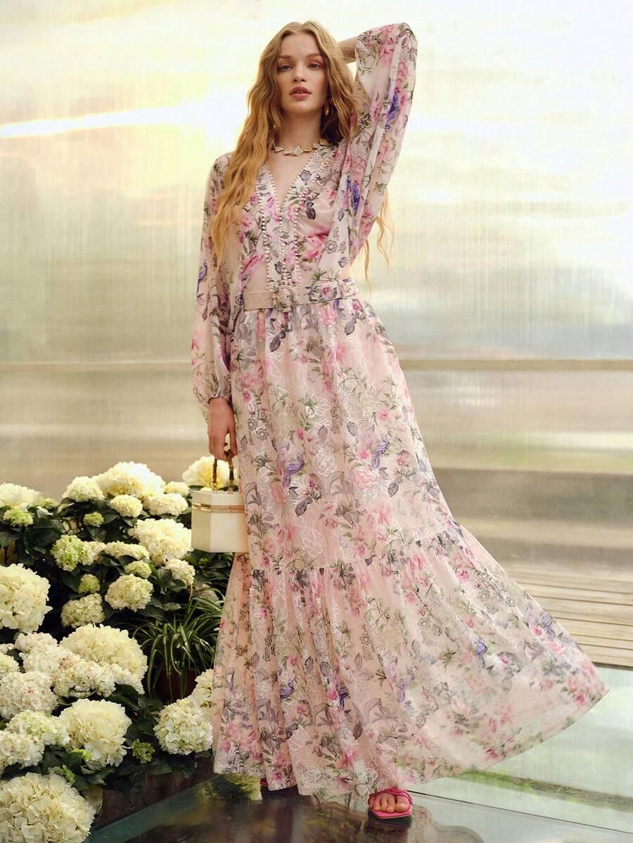 bluza guziki kwiaty