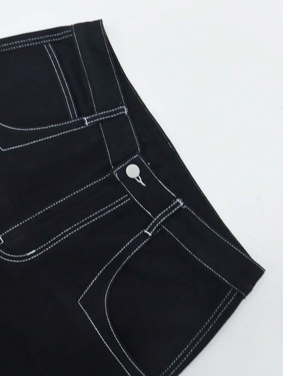 CZARNE SPODNIE JEANS