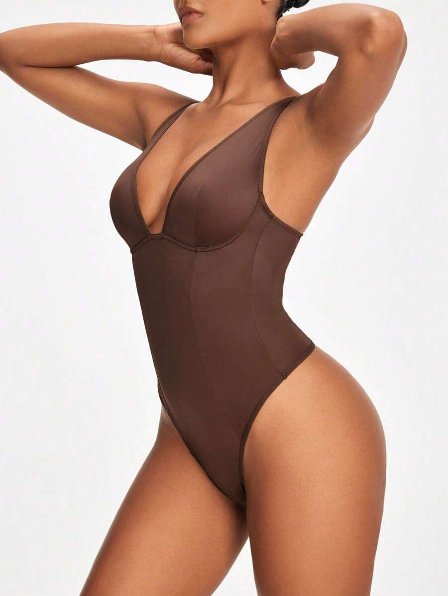 BRĄZOWE BODY BEZ RĘKAWÓW