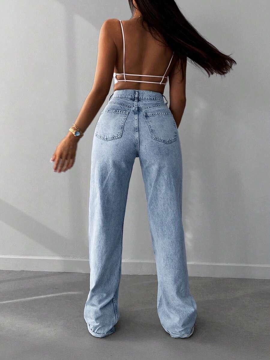 NIEBIESKIE SPODNIE JEANS