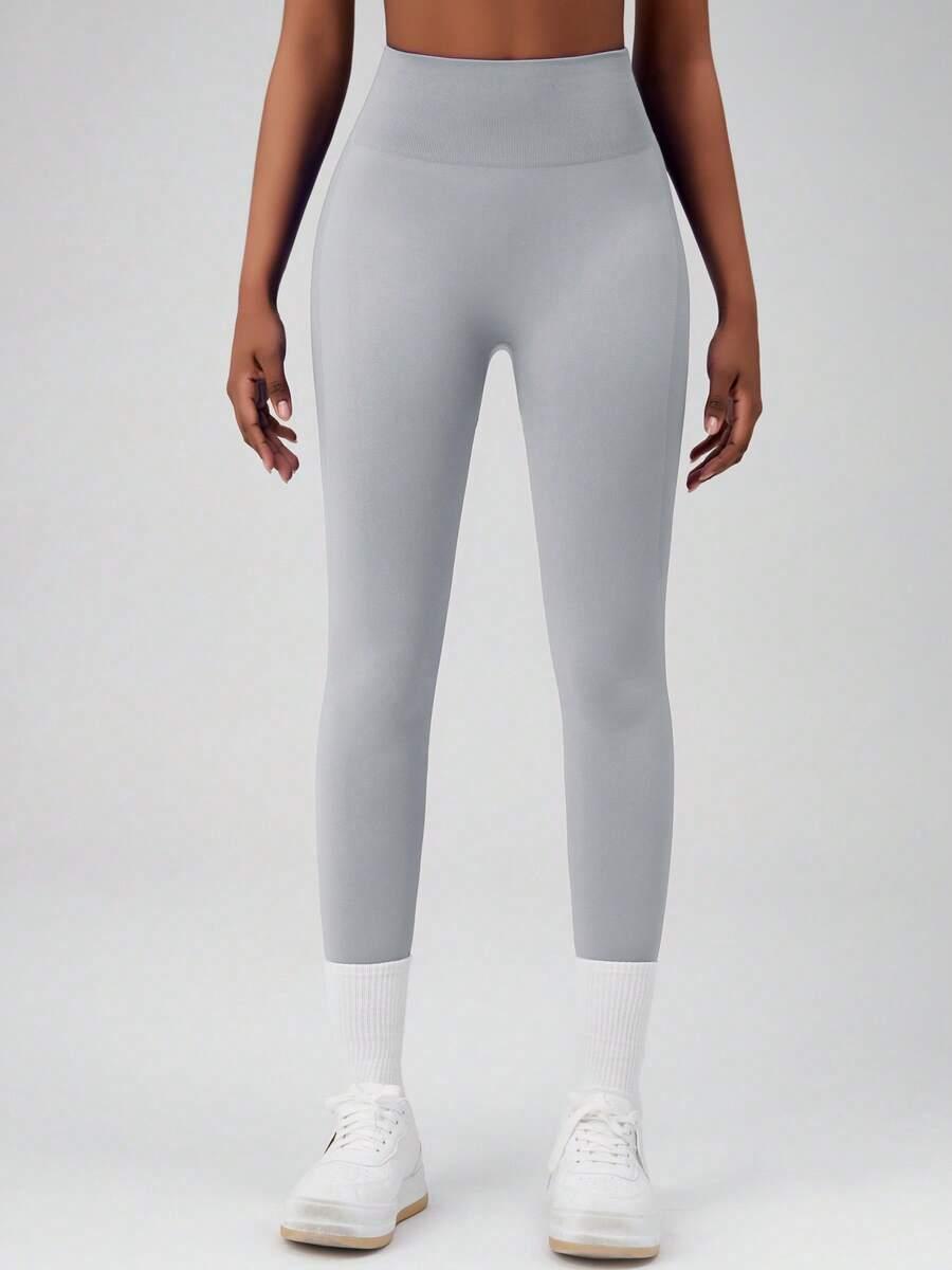 SZARE LEGGINSY SPORTOWE WYSOKI STAN 