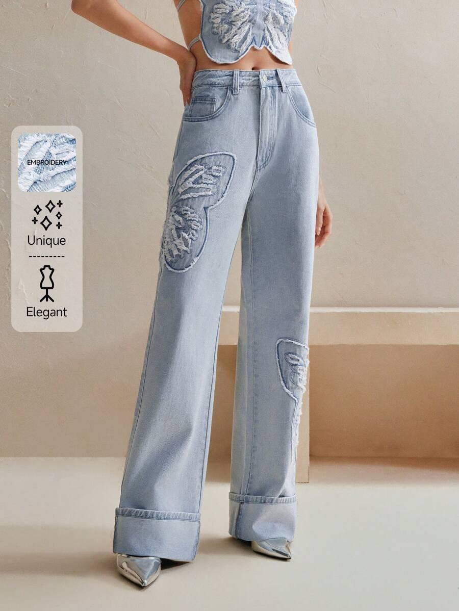 NIEBIESKIE SPODNIE JEANS