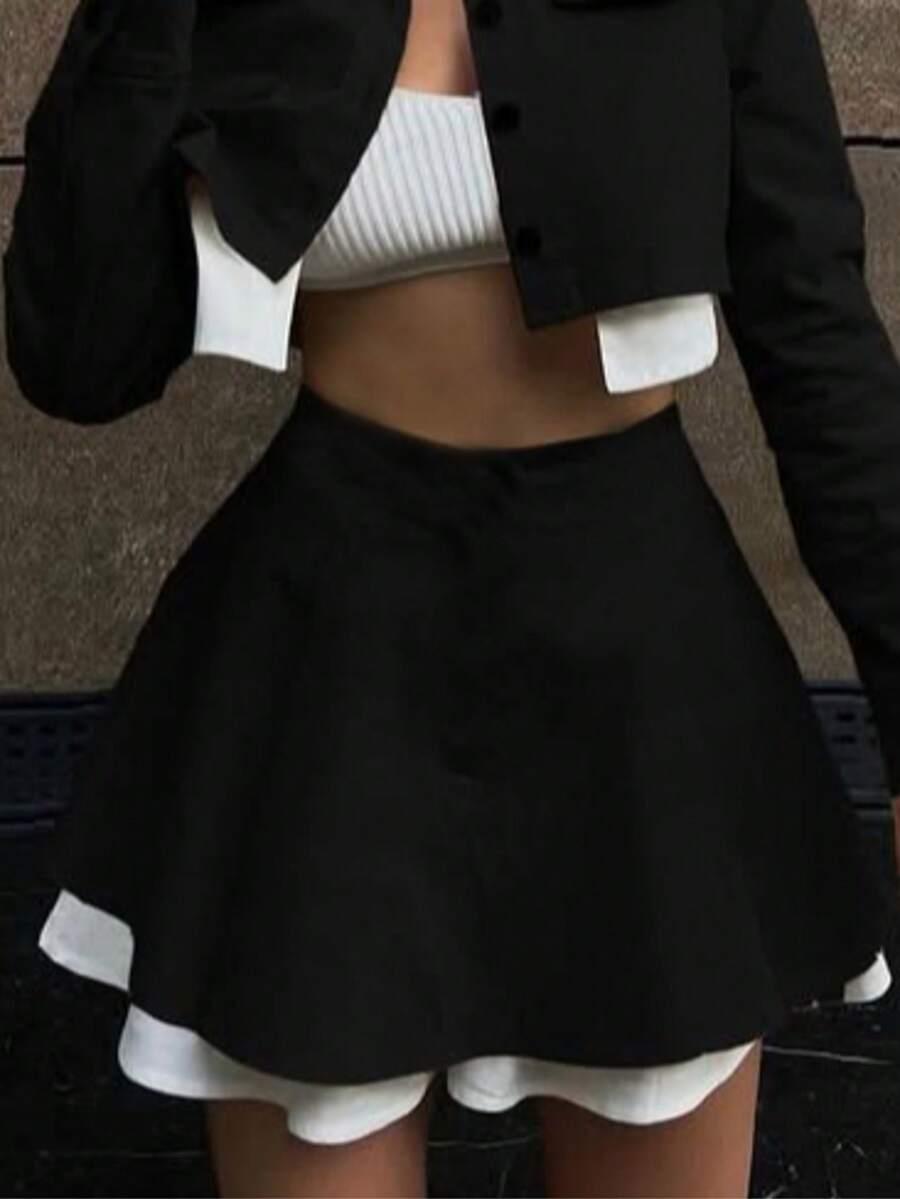 czarne krótkie spodenki