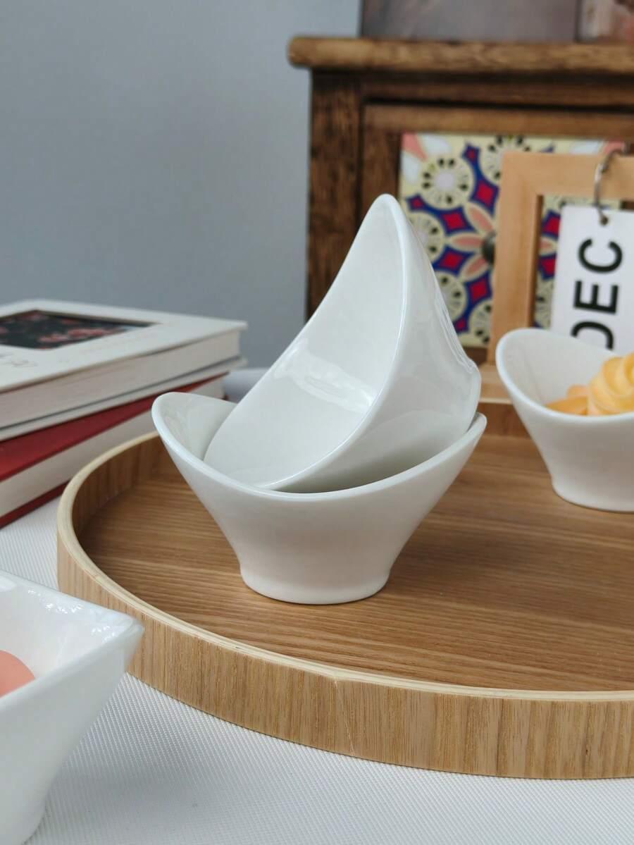 białe ceramiczne talerzyki 4 pack 