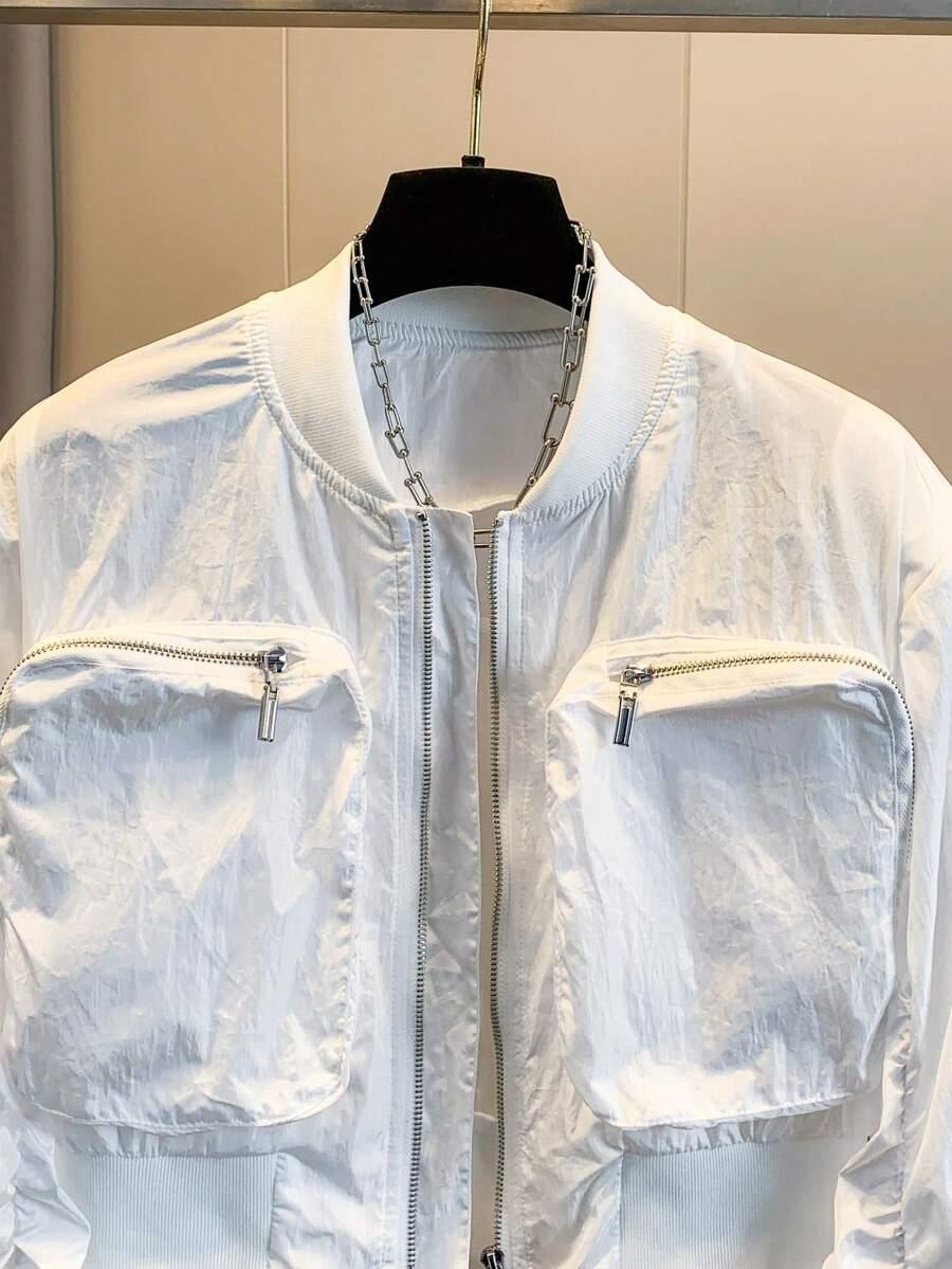 BIAŁA KURTKA BOMBER 