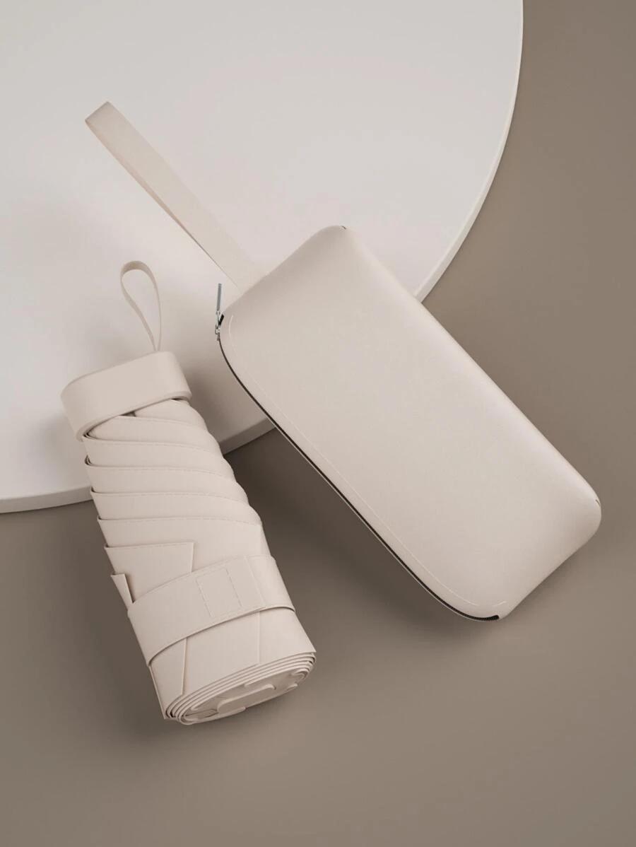 beżowy parasol etui komplet