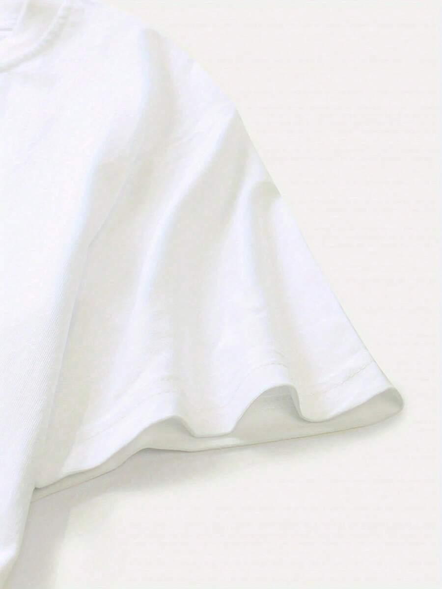 biały t-shirt print