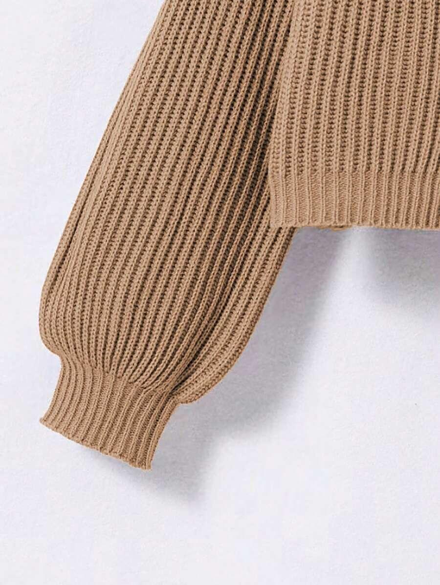 SWETER ROZPINANY Z DEKOLTEM W SEREK